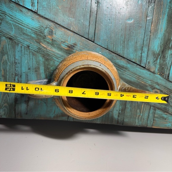 Vintage Pottery Salt Glazed Tea Pot Signed~Floral Design - Picture 15 of 16